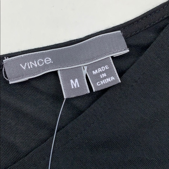 Vince Black V-Neck Tee - Picture 5 of 5